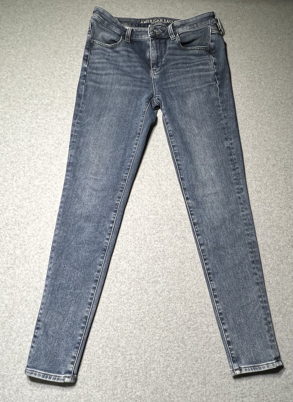 American Eagle Outfitters Women's Super Stretch X4 High Rise Jegging Size 8 Long